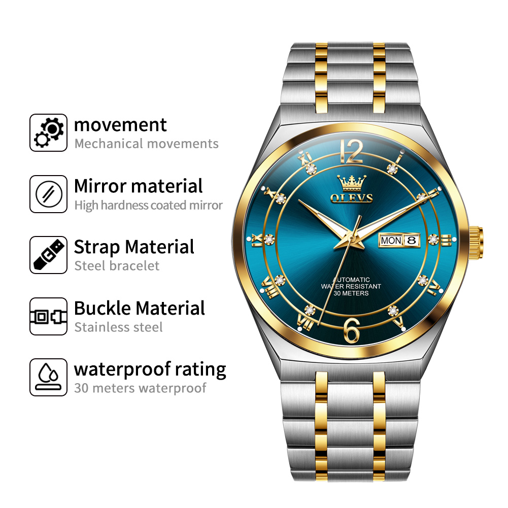 OLEVS Watch Mens Watch Mechani - огляд і ціна Rolex Watch Datejust