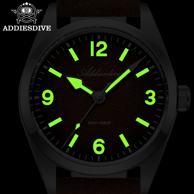 ADDIESDIVE 36MM 200M Waterproo - огляд і ціна Suede Strap Watch