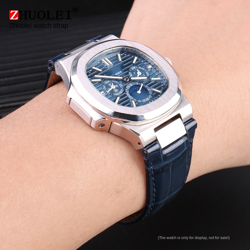 25X13mm notch Genuine Leather  - огляд і ціна Patek Philippe Watch Nautilus