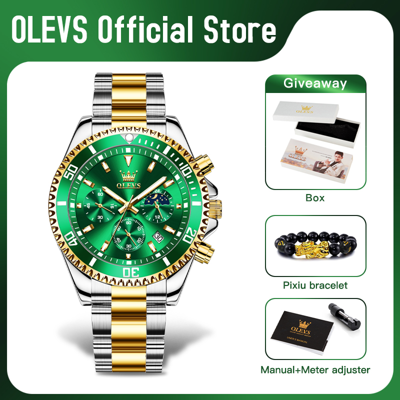OLEVS 2870 Men's Watch Top Bra - огляд і ціна Rolex Watch Datejust