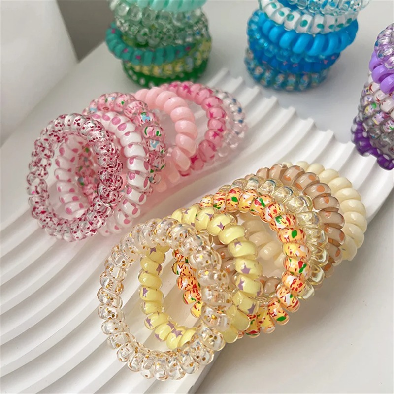 6pcs Colorful Resin Jelly Spir - огляд і ціна Silicone Band Women