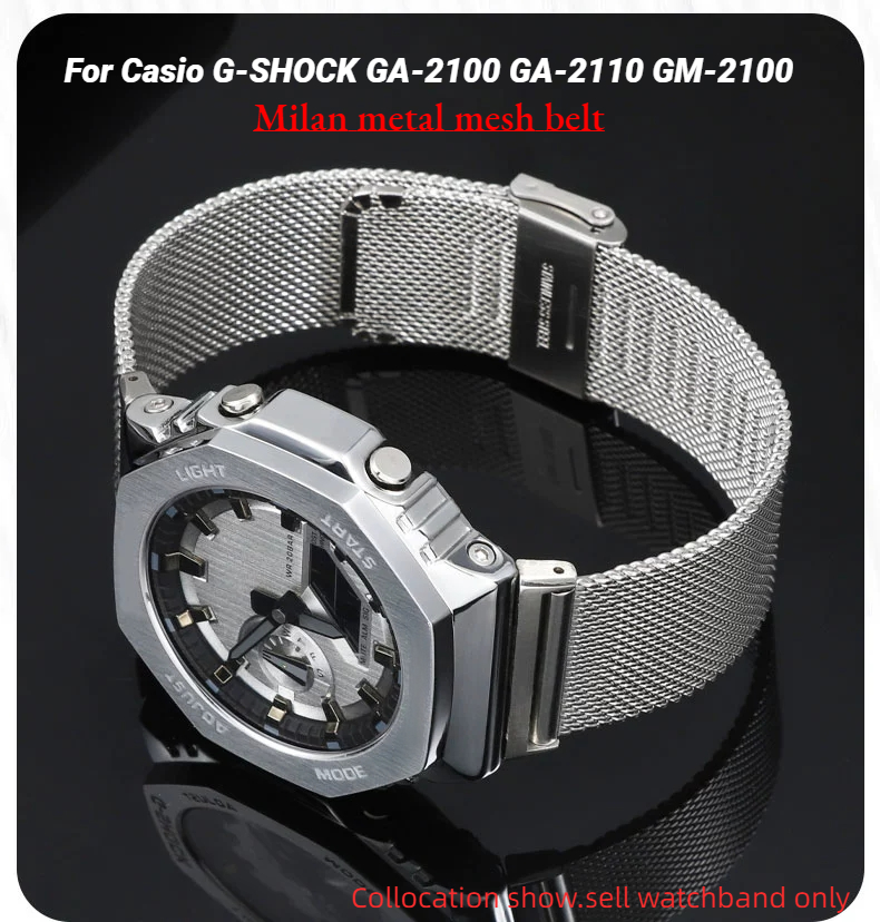 Milan metal mesh belt For Casi - огляд і ціна Casio Watch G-Shock Ga-2100